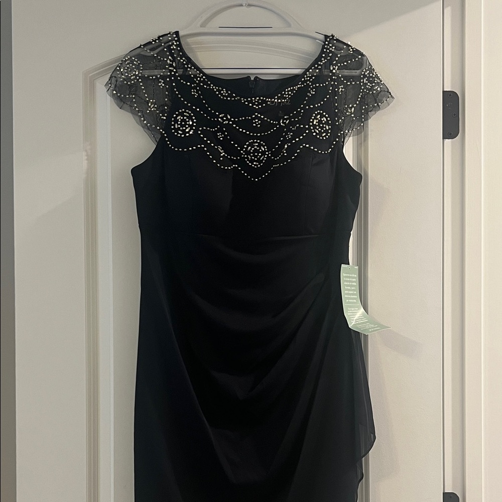 Elegant Navy Beaded Dress